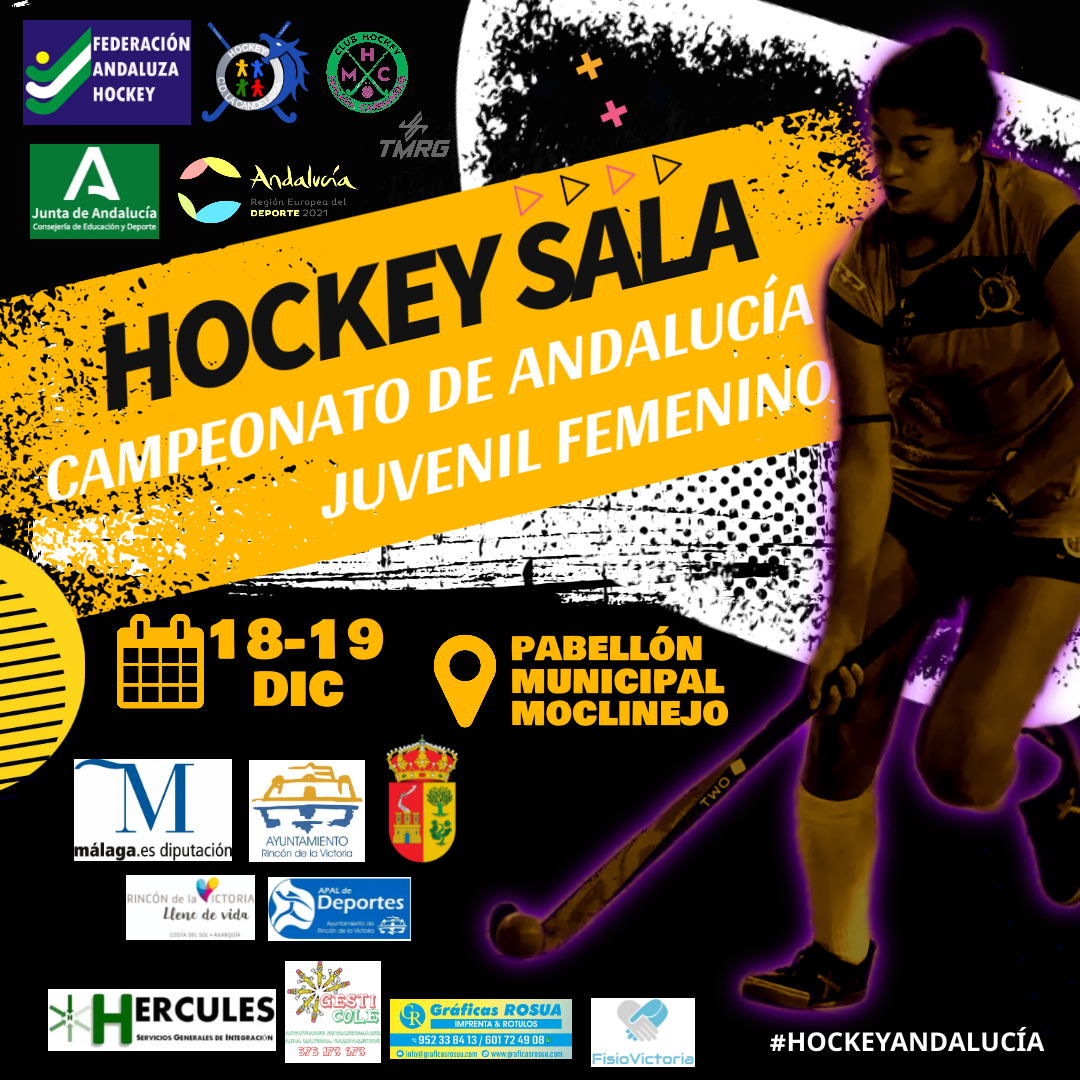 El Campeonato de Andalucía Juvenil Femenino de Hockey Sala se disputa en Moclinejo este fin de semana