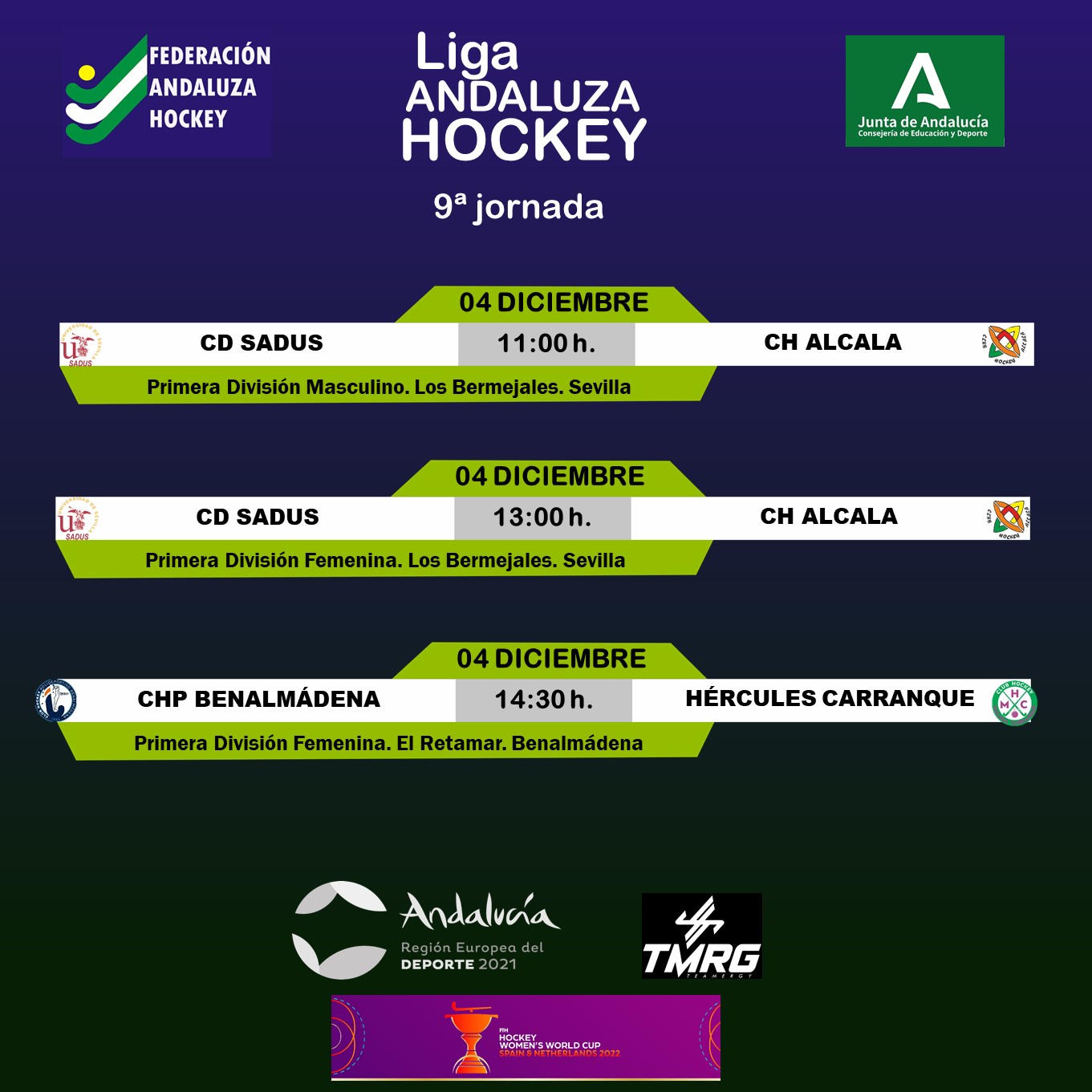 Las Ligas Andaluzas llegan a la novena jornada