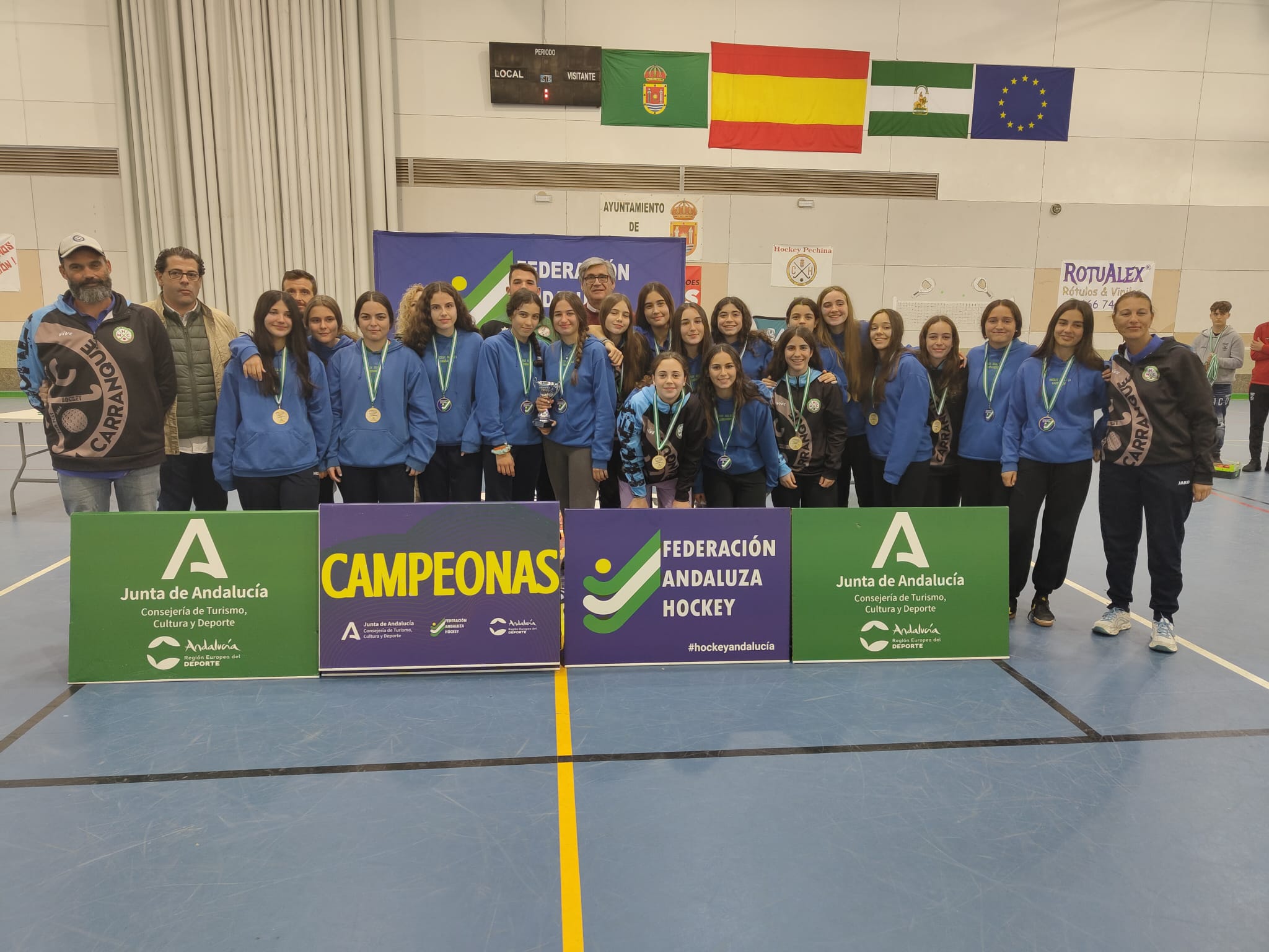 EL CANDELARIA CARRANQUE, NUEVAS CAMPEONAS DE ANDALUCÍA CADETES DE HOCKEY SALA